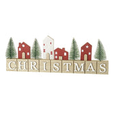 Wooden Christmas houses sign